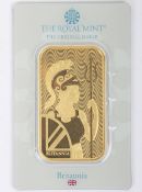 Royal Mint 50g 0.999 Fine Gold Britannia bar