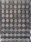 A folder of mostly post 1947 sixpences, florins