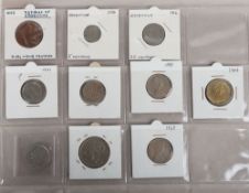 A folder of coinage from mainly Austria and Belgium and Cyprus