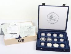 QEII Commemorative Silver Coins in box