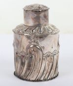 A Victorian silver caddy, Birmingham 1893