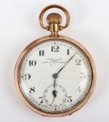 A 9ct gold presentation open face pocket watch, the dial marked Kendal & Den London, Makers to the A