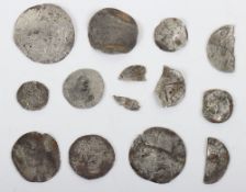 Various hammered fragments and whole coins