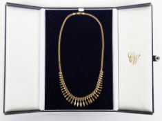 A 9ct gold graduated multi pendant ‘Cleopatra’ necklace