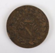 France, Napoleon, Un Decime, 1814