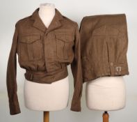 British 41st Army Group Royal Artillery Battle Dress Blouse and trousers