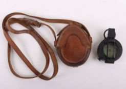 WW2 British Army Compass and Leather Pouch