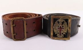 Two Leather Waist Belts, Swedish & Spanish