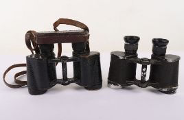 Two Pairs of WW2 Binoculars, German and Russian