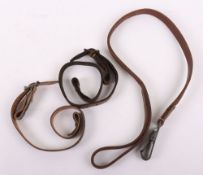 Two WW2 German Helmet Chin Straps and a Lanyard