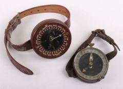 WW2 US Paratroopers Airborne Wrist Compass And Russian Adrianov Wrist Compass