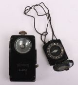 WW2 German Marching compass and Pertrix Torch