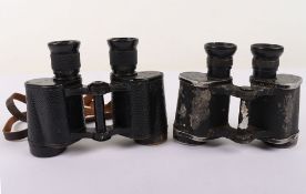 Two Pairs of WW2 Binoculars, German and Russian