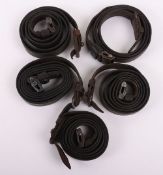 Five Original German K98 Leather Rifle Slings,