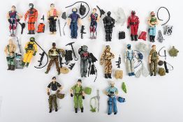 Eighteen Vintage G.I. Joe Gi Joe Action Force 1985 Action Figures Hasbro.