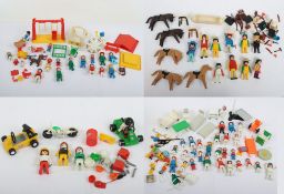 Quantity of Vintage Playmobil Figures and accessories. 