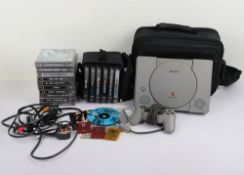 PlayStation One console with Games.
