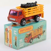 Matchbox Superfast 71c Cattle Truck with RARE PURPLE glass