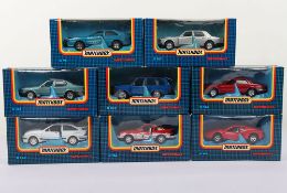 Eight Matchbox Superkings Boxed Cars, circa 1988-89