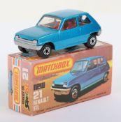 Matchbox Superfast 21c Renault 5TL with rare RED interior & SILVER base