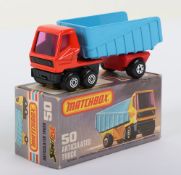 Matchbox Superfast 50b Articulated Truck with RARE RED cab and RED Trailer Chassis