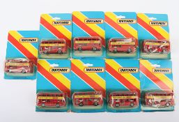 9x Blisterpack Matchbox Superfast 17c Londoner Bus JAPAN 84 labels