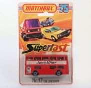 Matchbox Superfast 17b Londoner Bus with ARMY & NAVY labels