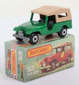 Matchbox Superfast 53c CJ6 Jeep Green body with scarcer BLACK interior