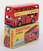 Matchbox Superfast 17c Londoner Bus with scarce JAPANESE labels & box