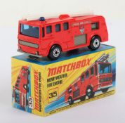 Matchbox Superfast 35a Merryweather Fire Engine with GOLD base & 5-ARCH wheels