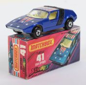 Matchbox Superfast 41b Siva Spyder with scarce NOT RECOMMENDED FOR CHILDREN UNDER 3 'Streakers' box