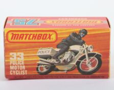 Matchbox Superfast Original empty box 33c Police Motor Cyclist WITHOUT NEW & 8 LINE TEXT