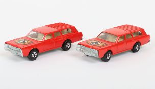 2x Variations of Matchbox Superfast 73a Mercury Commuter Casting/label/shades