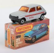 Matchbox Superfast 21c Renault 5TL with AMBER Glass and GLOSS GREY base