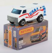 Matchbox Superfast 68c Chevy Van in White with USA