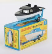 Matchbox Superfast 9a Boat & Trailer with rare BLACK deck