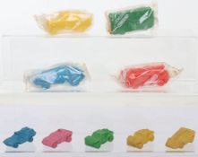 Four Matchbox Model Soaps and Five Erasers