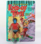 Scarce Vintage Galaxy Warrior End of Time Sungold action figure Blue Face moc carded.