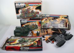 Four Vintage Action Force Gi Joe Vehicles Action Figures Boxed Hasbro. 