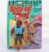 Scarce Vintage Galaxy Warrior End of Time Sungold action figure moc carded. 