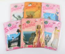 Six issues of Discover the World Barbie Costumes Fashions 2000 – 2003 Mattel. 