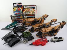 Quantity of Vintage Gi Joe Action Force Vehicles, Action Figures, Parts, accessories Hasbro.
