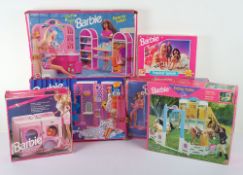 Vintage Four Barbie Playsets and One Puzzle. 
