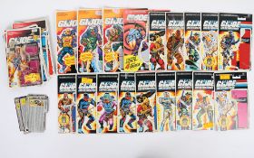 Quantity of Vintage Gi Joe Action Force Backing cards and file cards. 