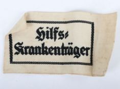WW2 German Army Auxiliary Stretcher Bearers Armband
