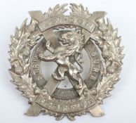WW1 / WW2 London Scottish Officers Silver Glengarry Cap Badge