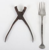 Battlefield recovered items from the Battle of Orthez, 27th February 1814, Campaign cutlery and Musk