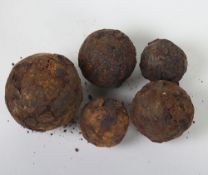 Selection of Cannon shot balls from the Peninsular Wars, Battlefield Finds