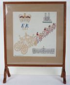 1953 Queen’s Coronation Fire Screen