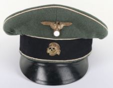 WW2 German Army Infantry Peaked Cap Converted Post War to Waffen-SS